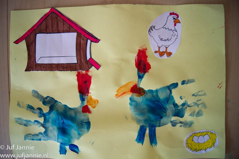 Haan handafdruk – knutselen