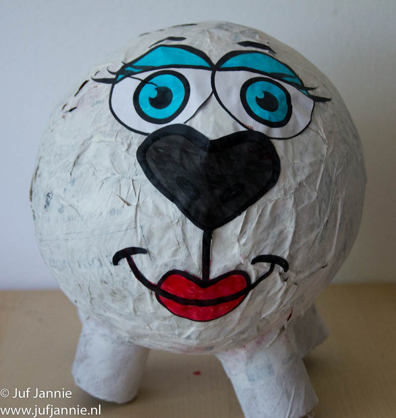 Artiest schuif Schrikken Schaap van papier-maché - knutselen - Juf Jannie leren met kinderen