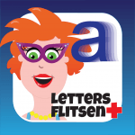 Juf jannie letters flitsen voor kinderen