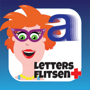 Juf jannie letters flitsen voor kinderen