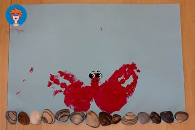Krab handafdruk – knutselen