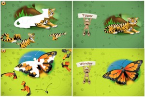 Dieren is een educatieve app voor kinderen om woorden te leren, te leren lezen en te leren welke dieren er zijn en waar ze leven.