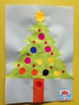 Kerstboom van vierkantjes driehoekjes en rondjes – knutselen met kinderen