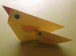 Kip en kuikentje vouwen (origami)