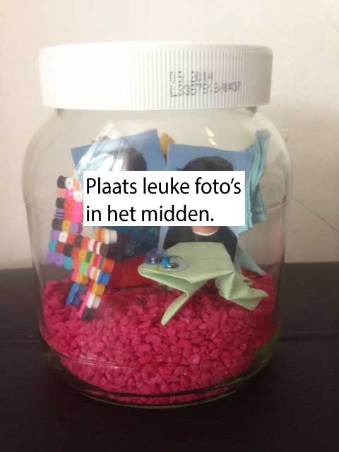 Pot met herinneringen als cadeau om te knutselen voor Vaderdag