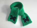 Een Creeper uit Minecraft breien als sjaal – niveau 2 (gemiddeld)