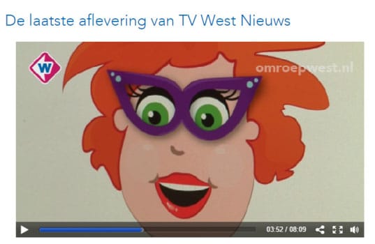 Juf Jannie op TV! Vandaag zijn we te zien op TV West Nieuws