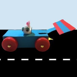 Raceauto als nachtlampje knutselen met een nepkaarsje