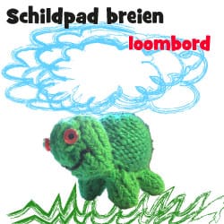 Schildpad breien op een Loombord