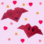 Vliegende hartjes vouwen voor Valentijnsdag of Moederdag