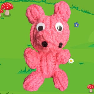 Knuffel maken – varkentje breien op een loombord van wol