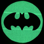 Batman onderzetter knutselen met Glow in the dark Duct tape