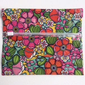 Bloemen etui knutselen van duct tape en diepvrieszakken