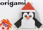 Origami pinguïn vouwen van papier