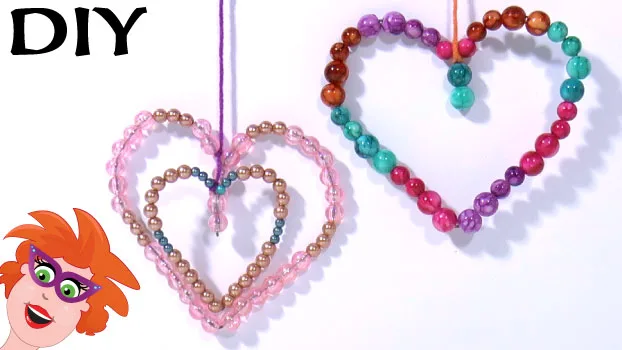 DIY Valentine’s day – hartjes hanger met kralen knutselen
