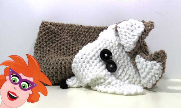 Vos als sjaal breien op een breiraam of Cra-Z-Knitz