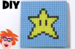 Pixelcraft ster uit Super Mario game