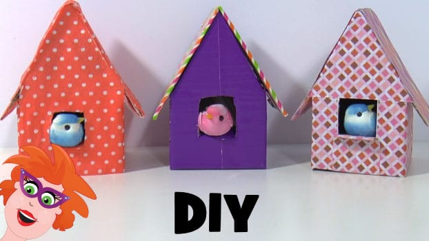 Vogelhuisjes knutselen van karton