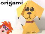 Origami hondje vouwen van papier