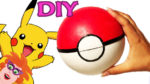 Pokemon surprise knutselen – Pokebal knutselen van een piepschuim bal.