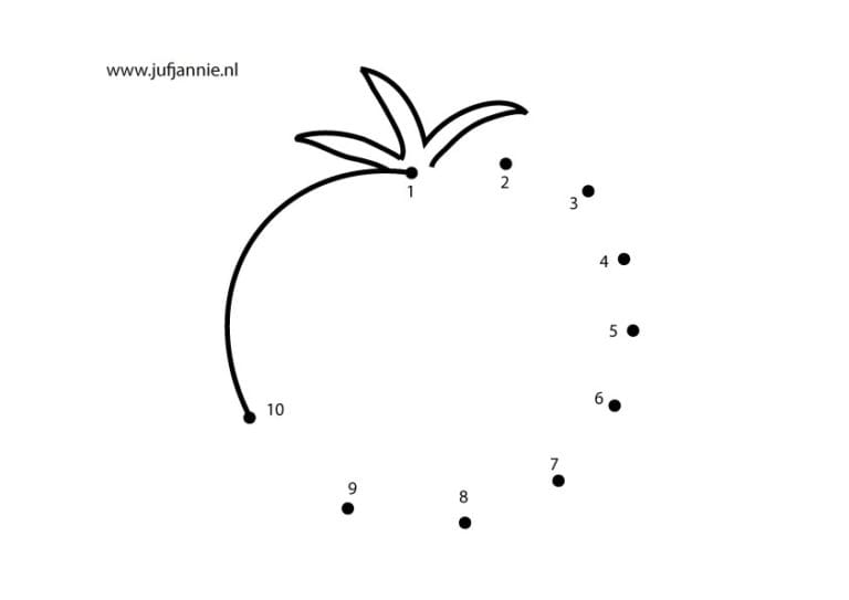 Kleurplaten – leer de getallen (verbind de cijfers).