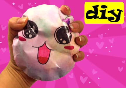 DIY squishies van papier en watten! Leuk en makkelijk zonder spons.