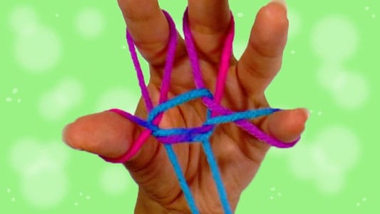 Touwfiguur voor Ztringz knopen: bloem