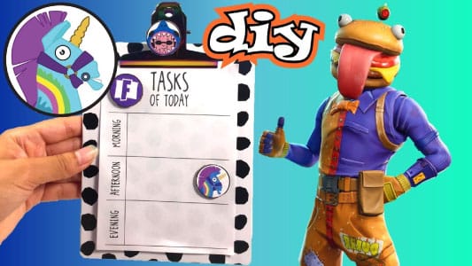 DIY Back to school – Fortnite magneten knutselen