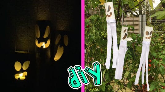 Spookjes knutselen voor Halloween van lege toiletrollen