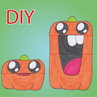 Happende pompoen tekenen