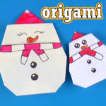 Origami sneeuwpoppen – leuke vouwwerkjes