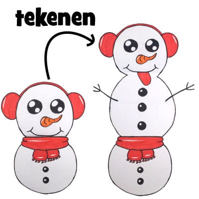 Sneeuwpop tekenen die groeit!
