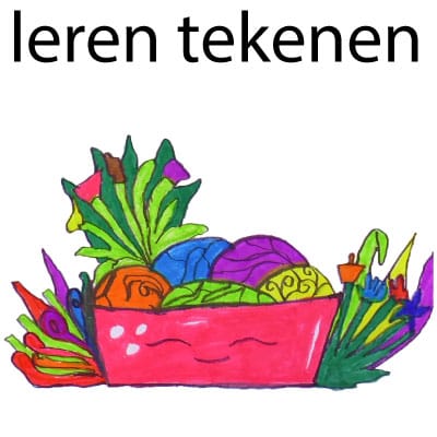 Mand met eieren leren tekenen