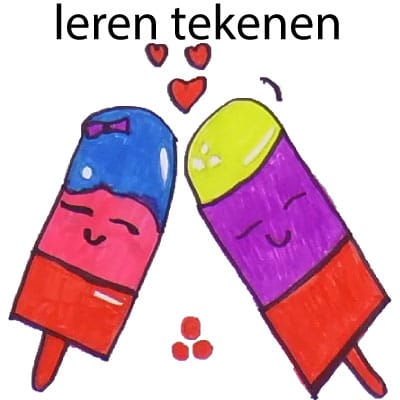 Schattige ijsjes leren tekenen
