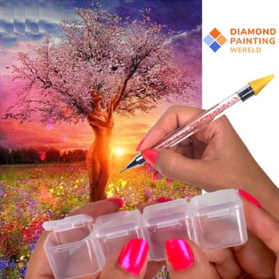 Diamond paintings, premium pen, vergrootglas en meer van diamondpaintingwereld.nl