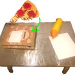 Surprise knutselen voor Sinterklaas: tafel, pizza en potlood