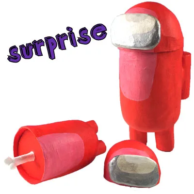 Among us knutselen van papier maché – surprise knutselen