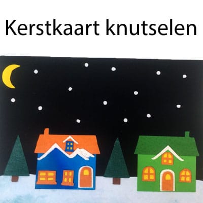 Kerstkaart knutselen van papier