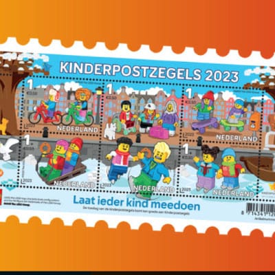 Kinderpostzegels 2023 viert 75e editie met LEGO minifiguren