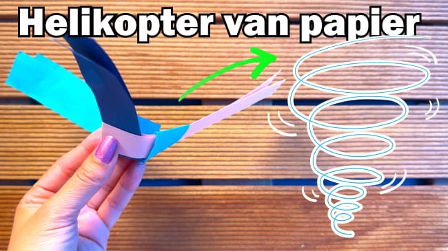 Papieren helikopter als knutselwerkje voor kinderen