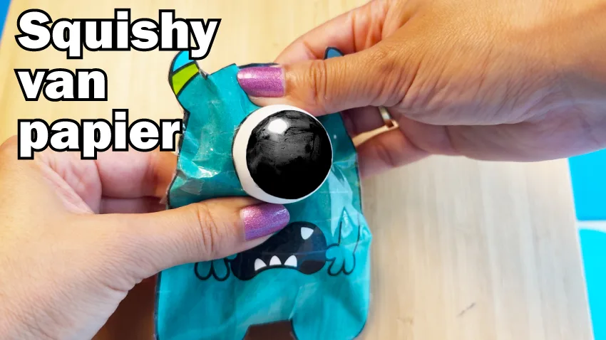 Squishy van papier maken kinderen: groen monstertje – Juf Jannie