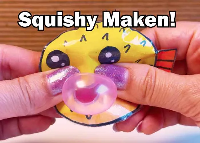 papieren squishy knutselen: kogelvis met ballonnetje